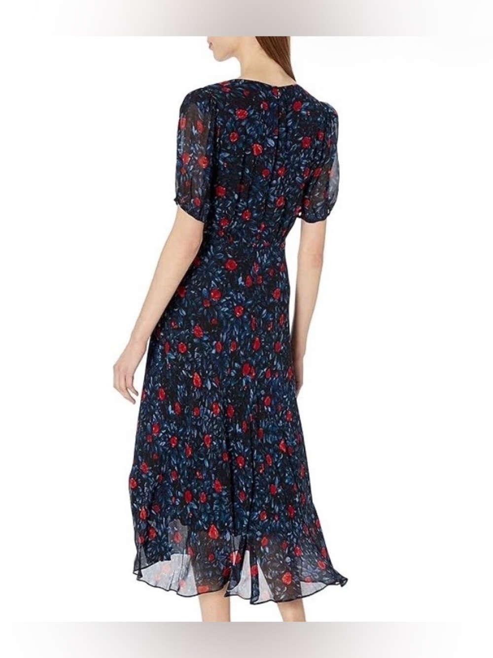 The Kooples Poison Roses Button Front Midi Dress - Picture 4 of 12